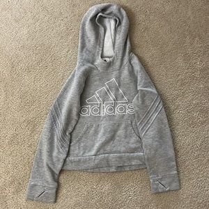 Adidas Girls Cropped Hoodie Size Large (14)